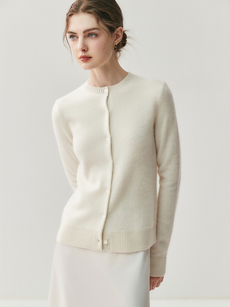 Wool Coat Peacoat - CHICUU Jesienno-zimowy damski gruby kardigan z