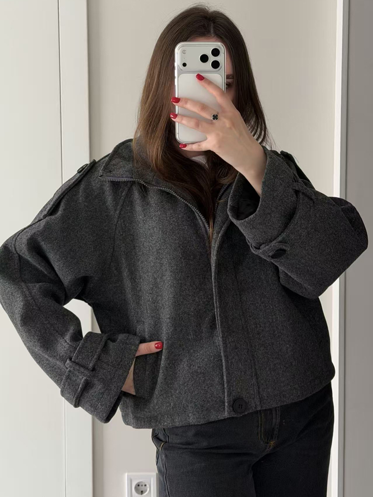 Damski wełniany płaszcz vintag – Wool Coat Peacoat recenzja i cena