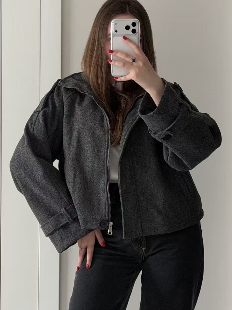Damski wełniany płaszcz vintag – Wool Coat Peacoat recenzja i cena