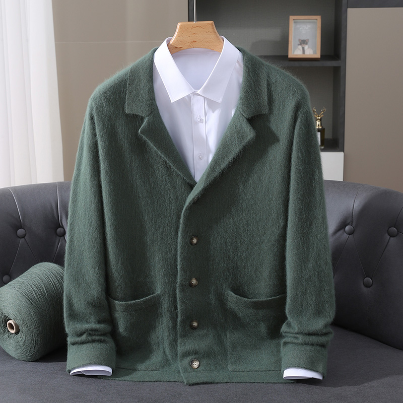 Nowy kardigan męski z wełny no – Wool Coat Peacoat recenzja i cena