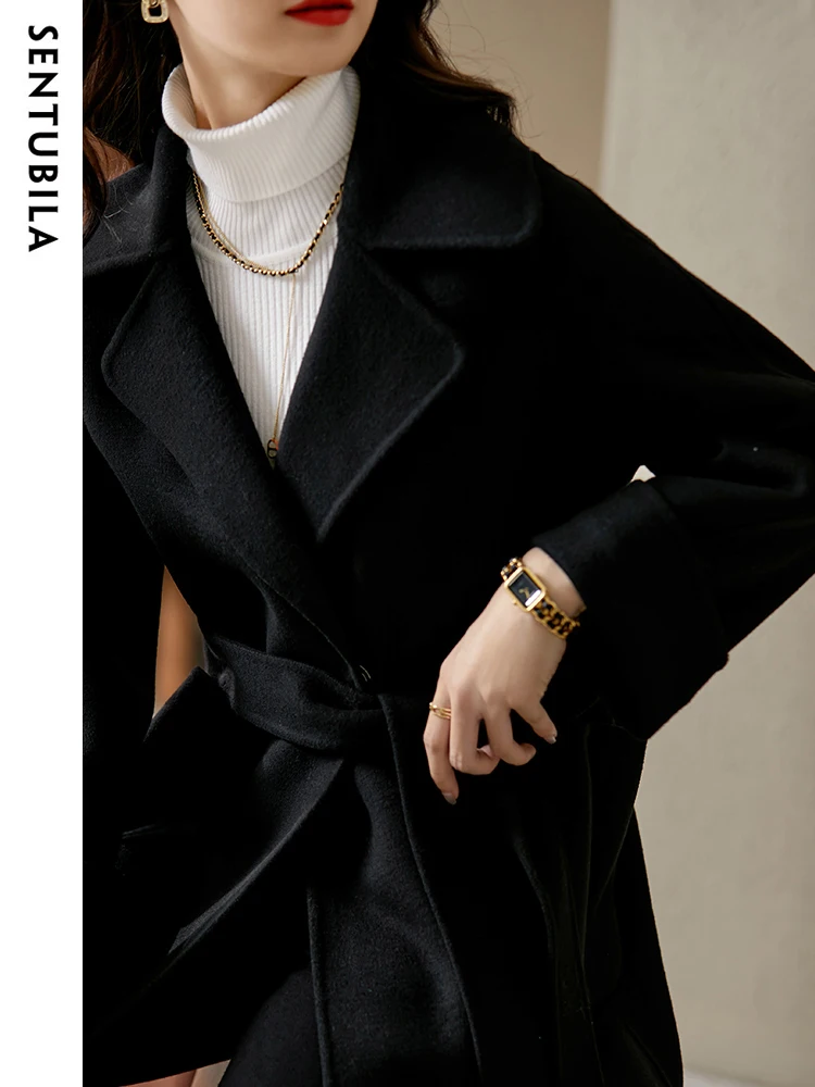 SENTUBILA Damskie zimowe płasz – Wool Coat Peacoat recenzja i cena