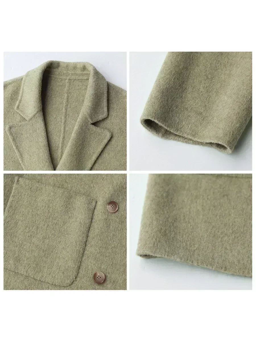 CHIC VEN Damskie płaszcze wełn – Wool Coat Peacoat recenzja i cena
