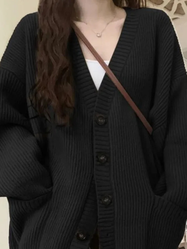 Luźny Kardigan Damski Długi Rę – Wool Coat Peacoat recenzja i cena